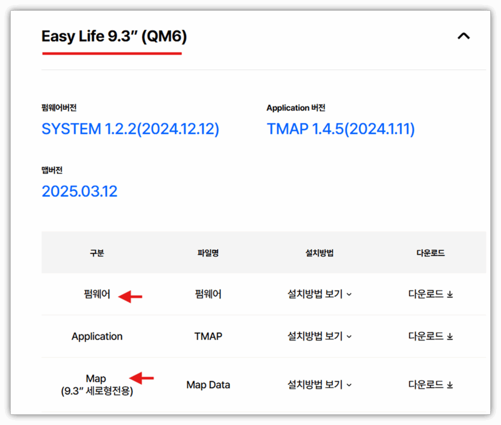 QM6 내비게이션 업데이트 방법 안내 QM6 내비게이션 업데이트 방법 안내